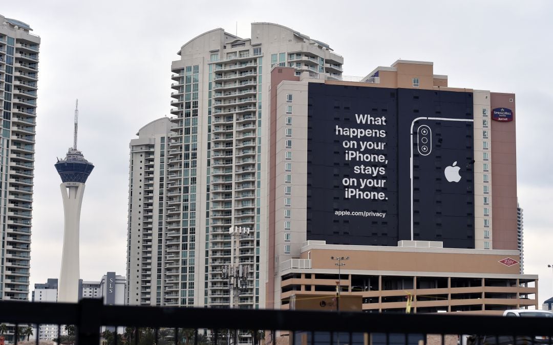 Anuncio de Apple durante el CES de Las Vegas para garantizar su privacidad.