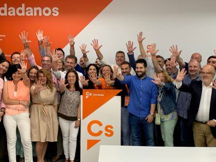 Ambiente en la sede de Ciudadanos