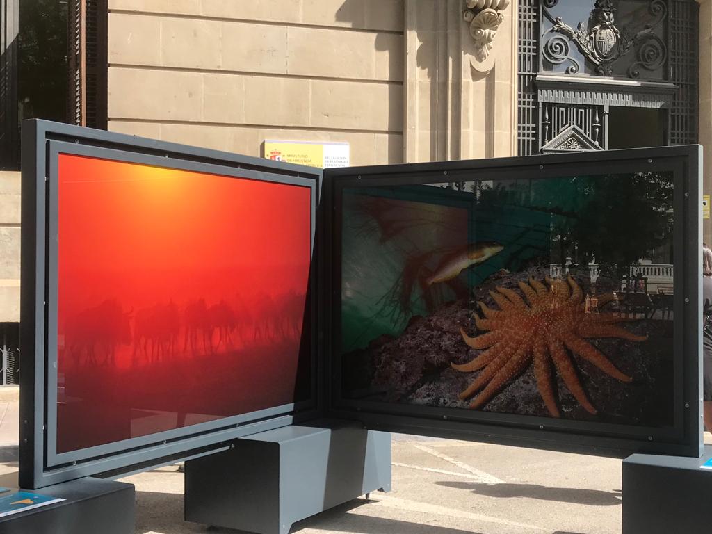 Tonos rojos y naranjas en la exposición &quot;Colores del mundo&quot;