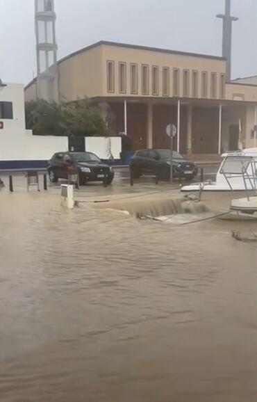 Desalojan Navantia por la crecida de la rambla de Benipila y Cabo de Palos registra más de 100 litros