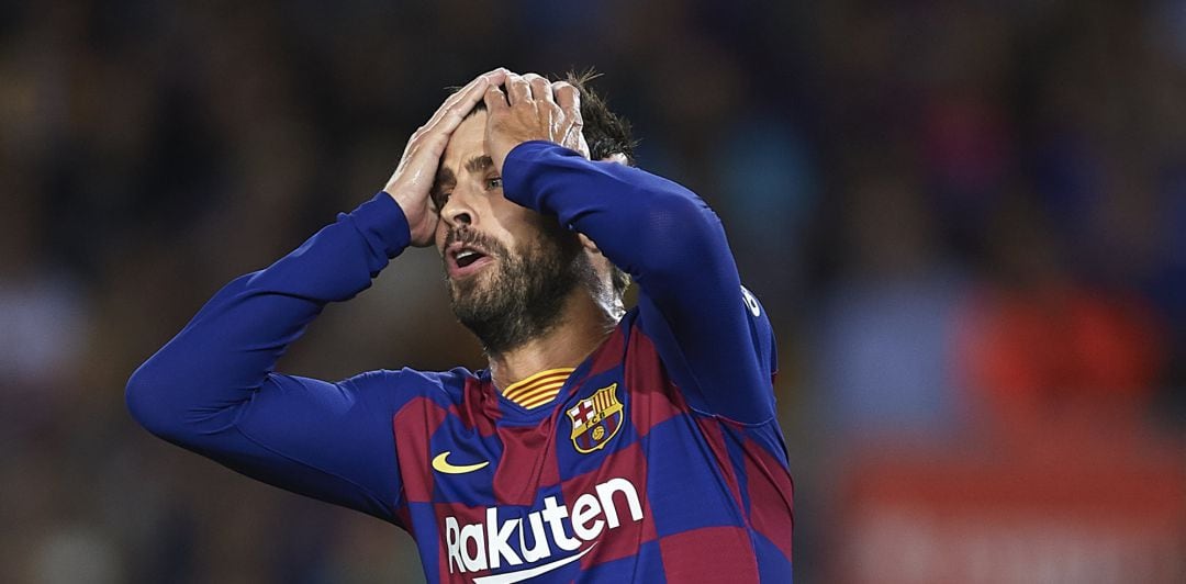 Gerard Piqué, durante un partido con el Fútbol Club Barcelona