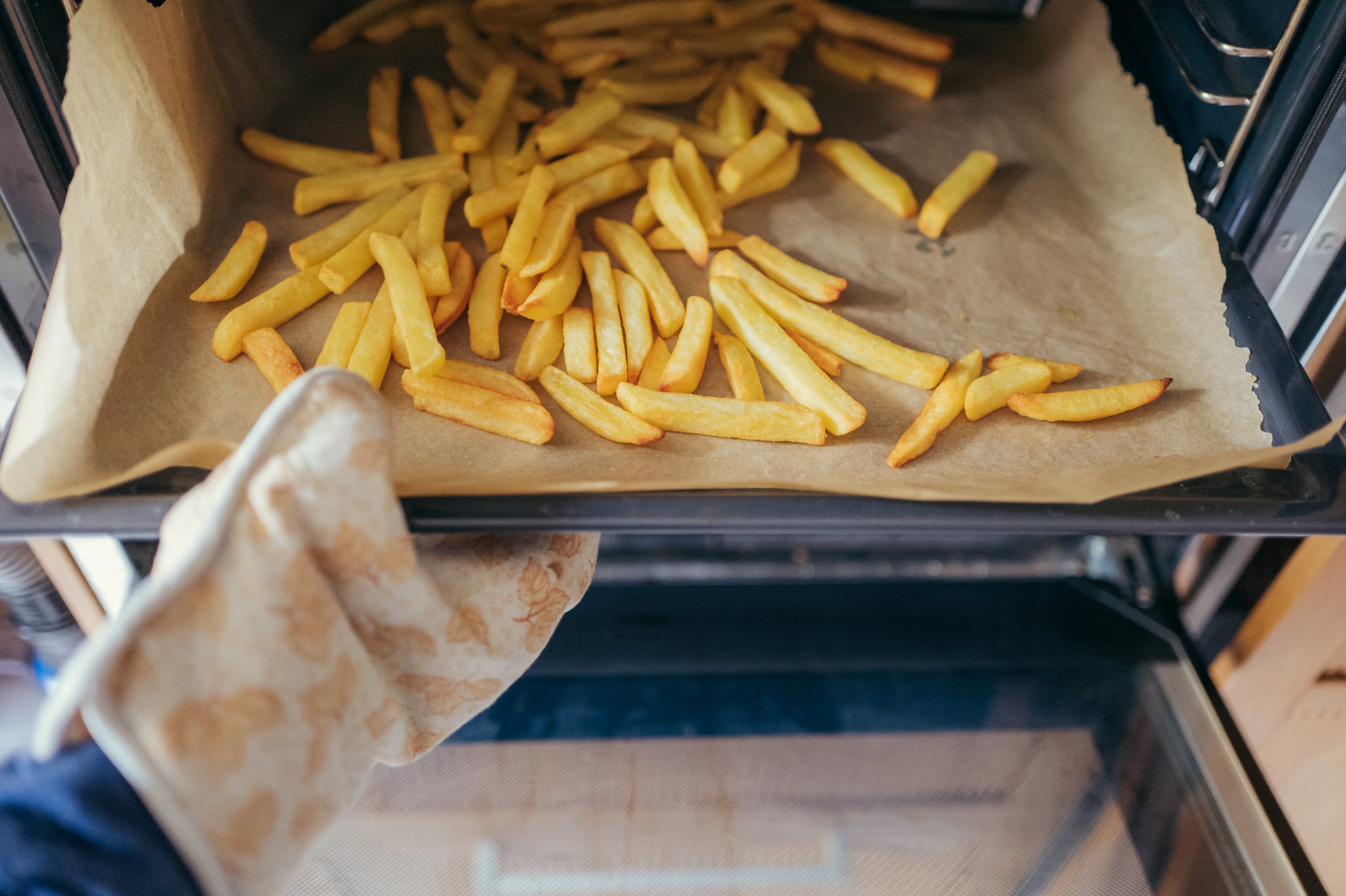 Patatas fritas en el horno.