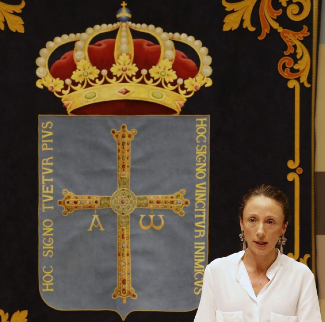 Melania Álvarez, durante una rueda de prensa. 