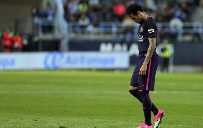 Neymar, tras ser expulsado en La Rosaleda 