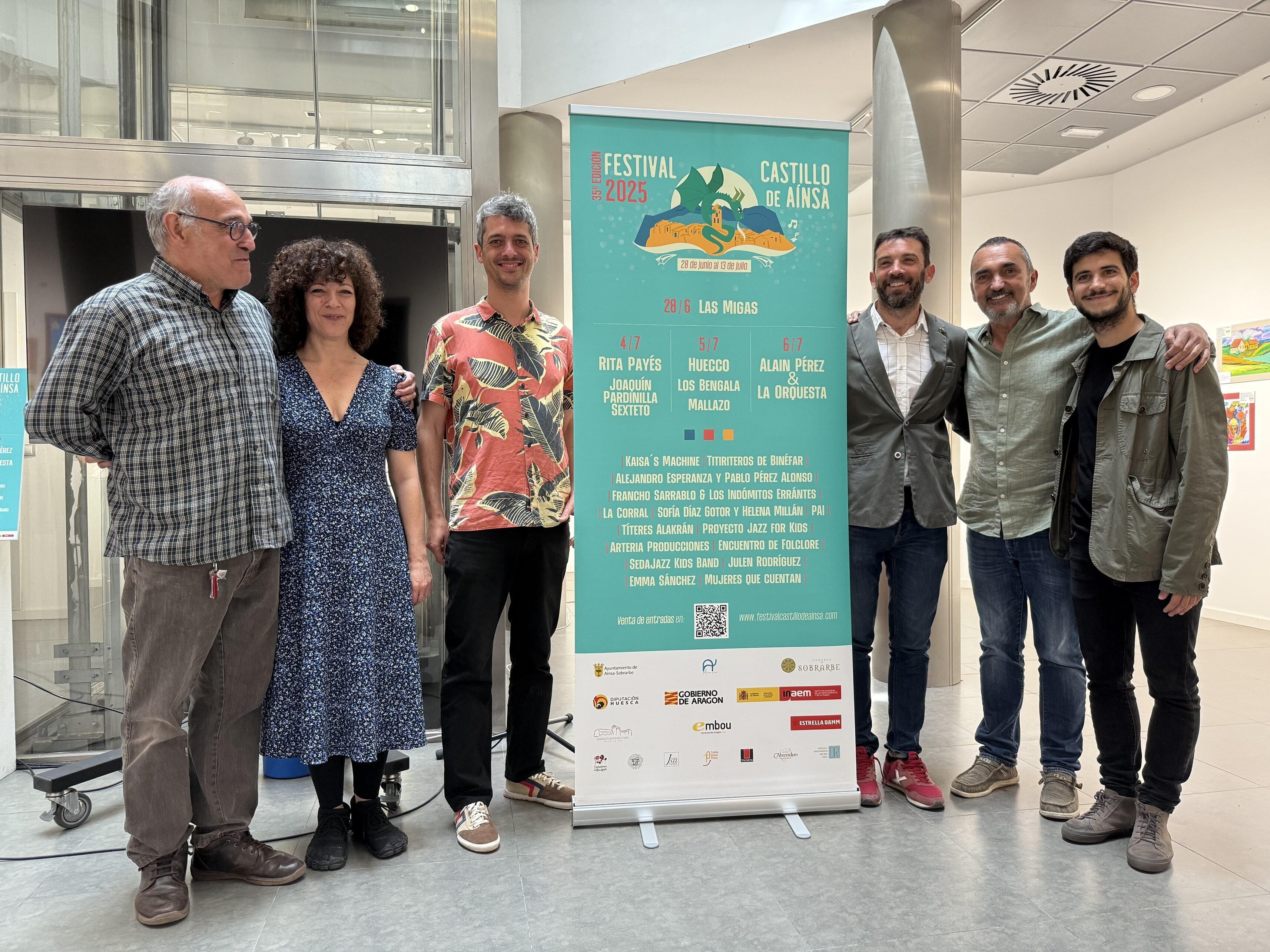 De izq a der Paco Paricio, Pato Badian, Dani Escolano, Enrique Pueyo, Joaquín Pardinilla y Alejandro Esperanza