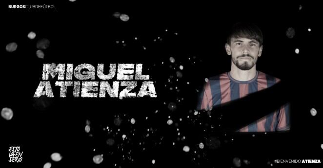 Imagen promocional del Burgos CF anunciando el fichaje de Atienza.