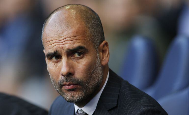 El técnico catalán, Pep Guardiola, durante el partido que enfrentó al Manchester City con el Tottenham.