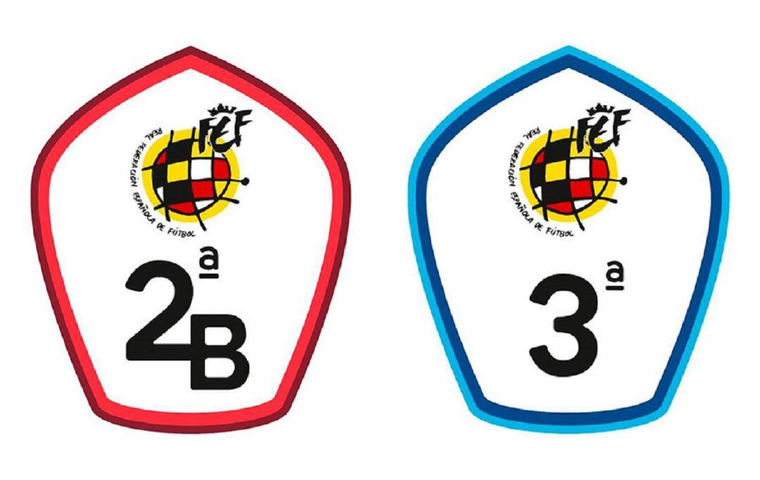 Logos de la 2ª B (categoría que desaparecerá) y 3ª división