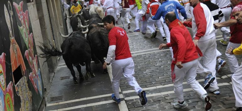 Encierro de los sanfermines de 2014.