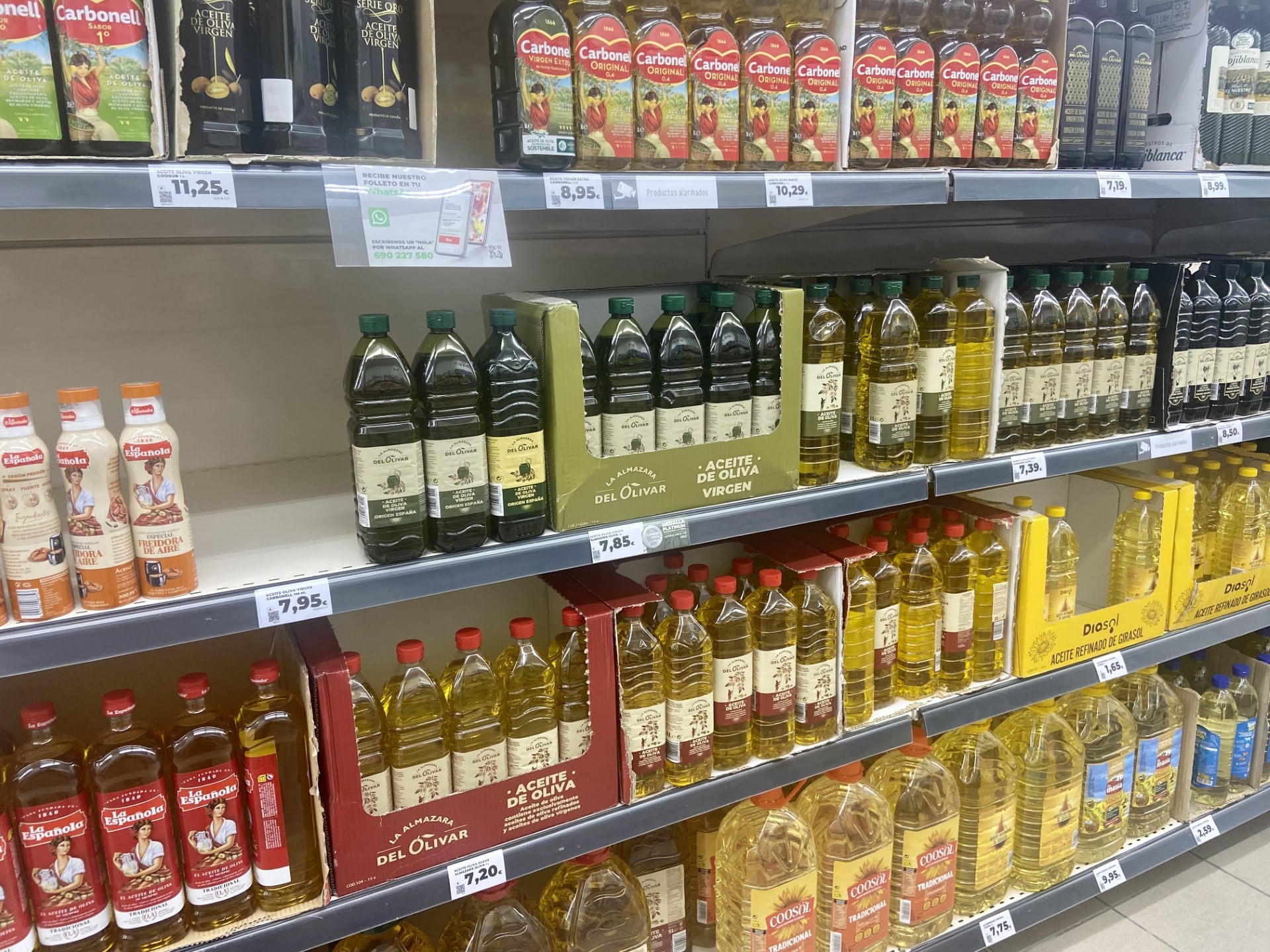 Aceite en un supermercado de Galicia