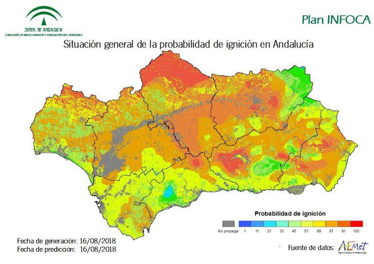 Probabilidad de Ignición Andalucía