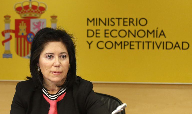 GRA022. MADRID, 13/01/2015.- La secretaria general del Tesoro, Rosa Sánchez-Yebra, durante la presentación de la Estrategia del Tesoro para 2015. El Tesoro Público afronta en 2015 vencimientos de 183.369 millones de euros, algo menos de lo previsto inicia