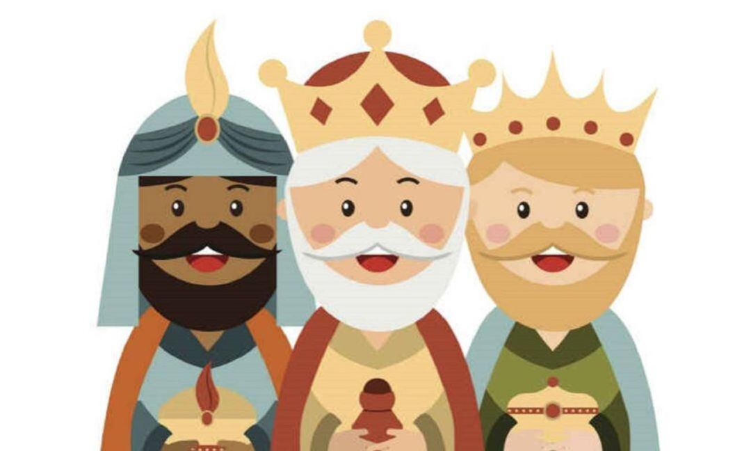 Dibujo de los tres Reyes Magos 