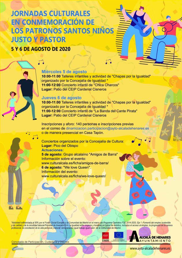 Cartel de las jornadas culturales en conmemoración a los Santos Niños.