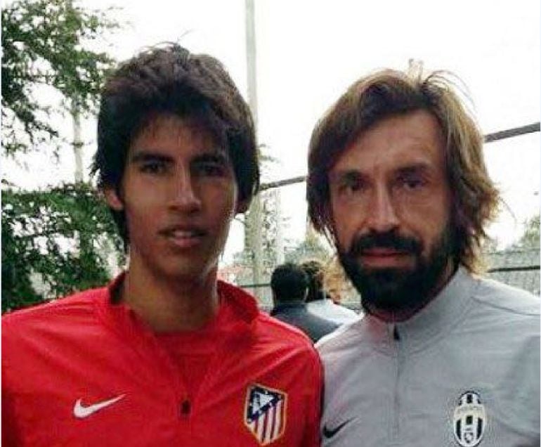 Ivo Carosini en su etapa en el Atlético de Madrid junto con Pirlo