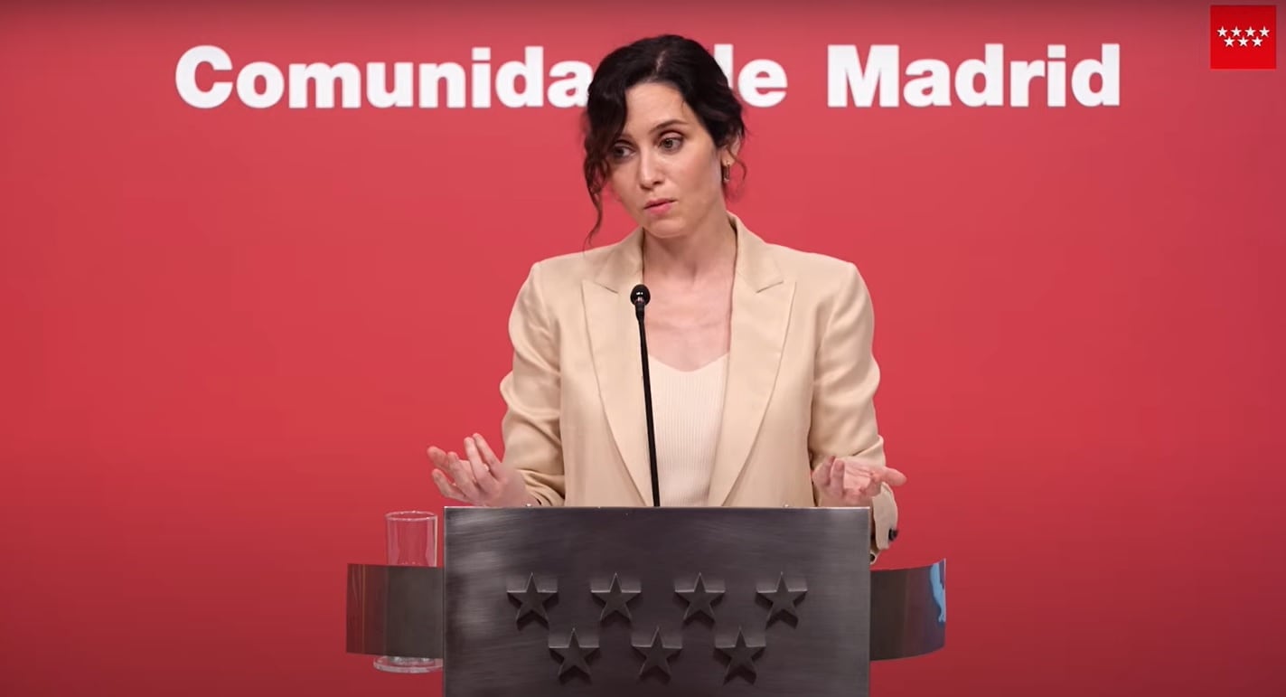 La presidenta de la Comunidad de Madrid, Isabel Días Ayuso, tras el consejo de Gobierno de este 28 de mayo