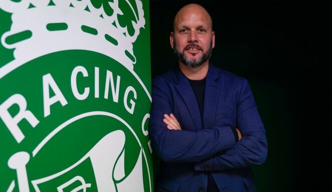 José Alberto, en su presentación con el Racing