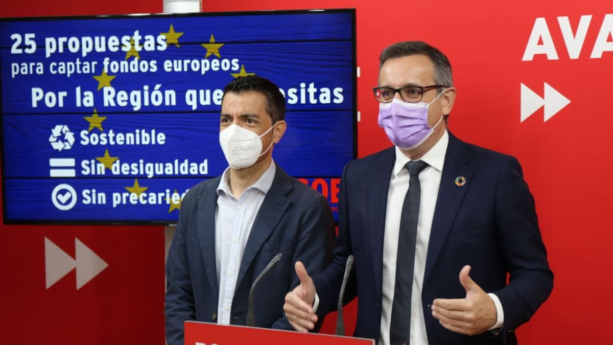 El PSOE pide un pleno monográfico para consensuar los proyectos regionales que optan al fondo europeo Covid