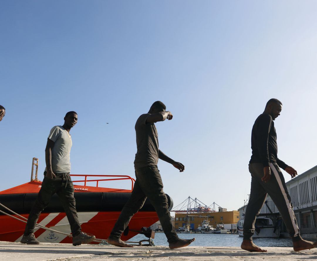 Inmigrantes llegados a España en patera