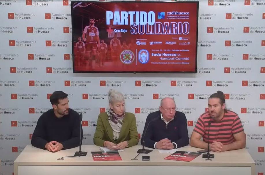 Presentación del partido solidario entre el Bada Huesca y la selección de Canadá