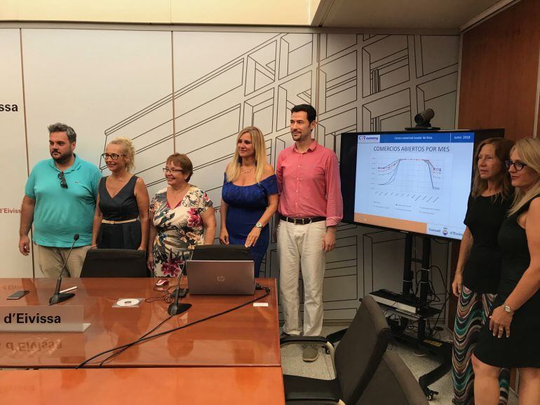 Un momento durante la presentación del censo de comercios