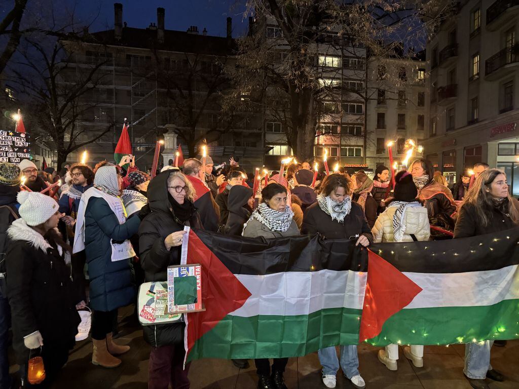Manifestación de apoyo a Palestina en las calles de Ginebra (Suiza) el pasado mes de diciembre.