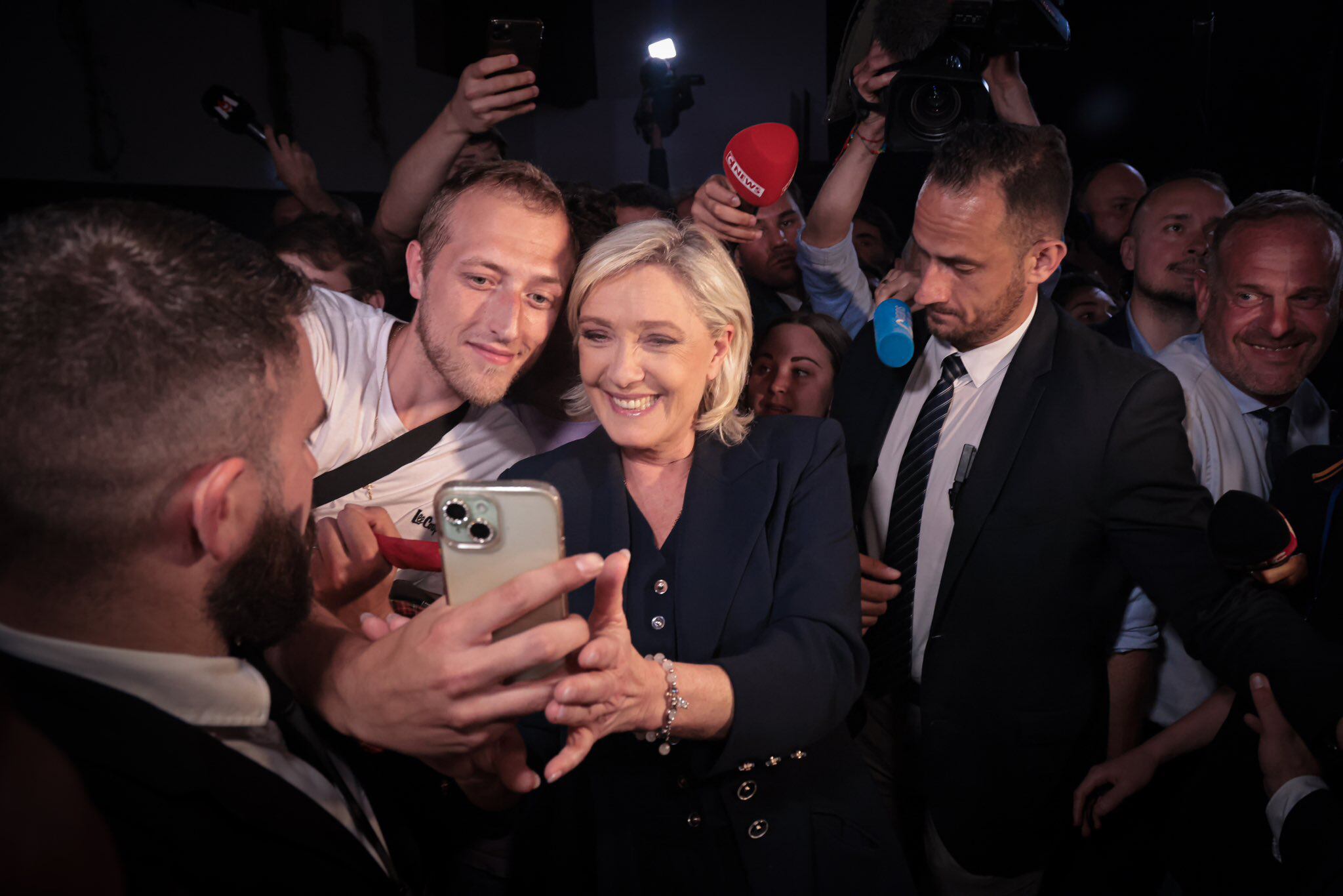 Marine Le Pen celebrant la victòria electoral