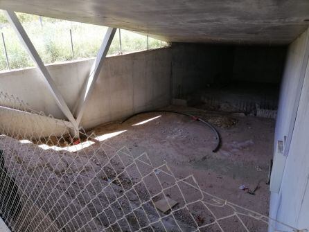 El salón de actos para 200 personas en la planta inferior, presentaba hace unos días este aspecto.