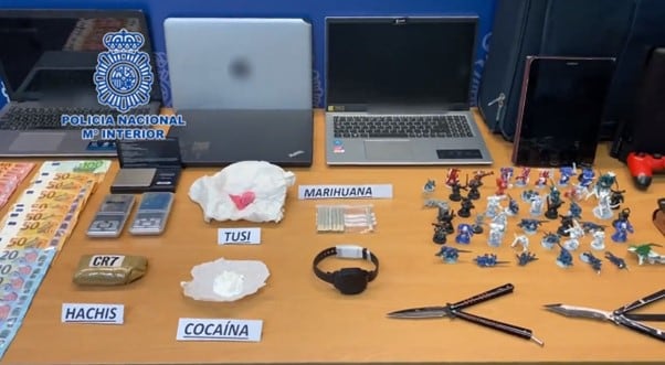 Material incautado por la Policía Nacional