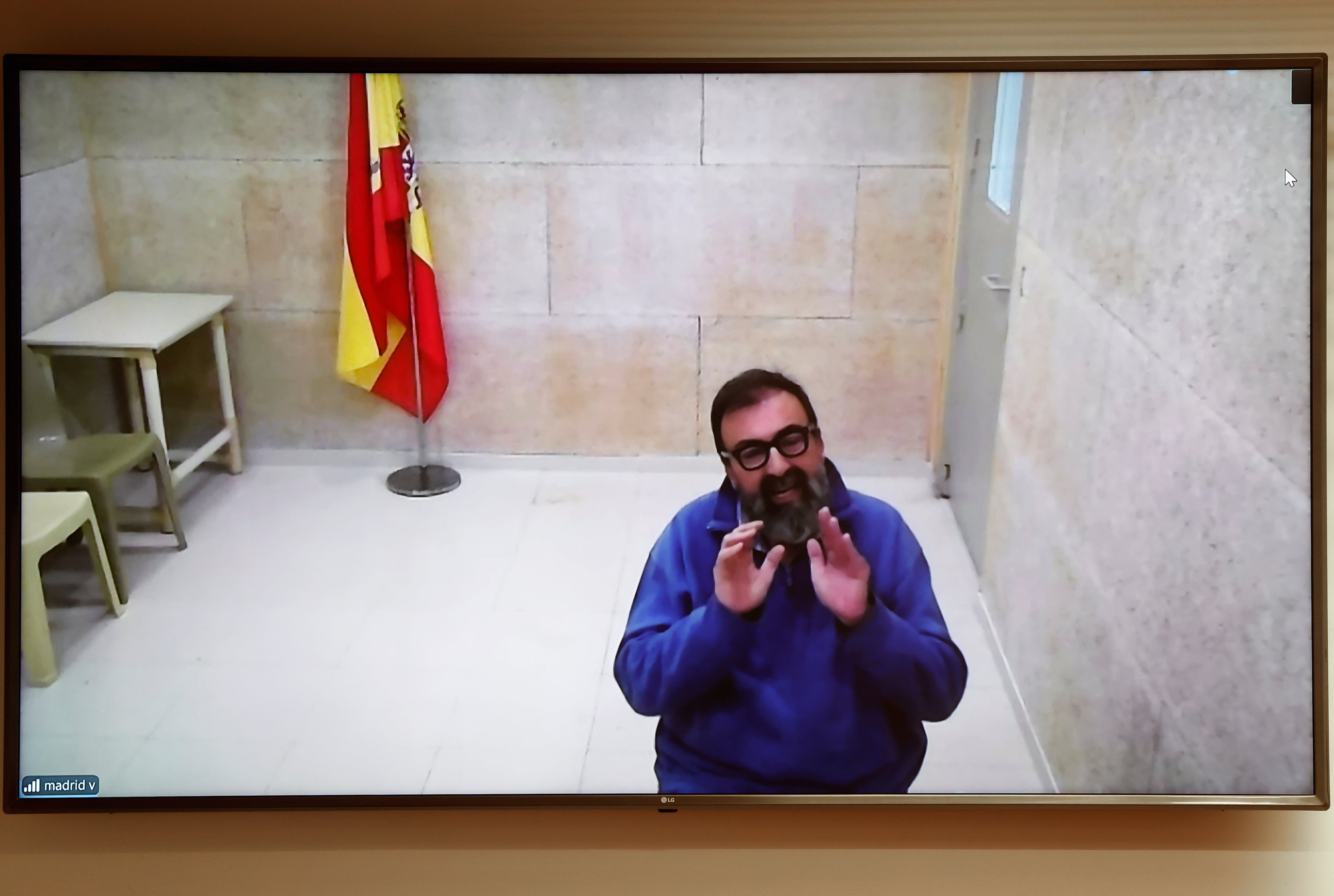 Koldo García comparece por videoconferencia en el Parlamento de Navarra