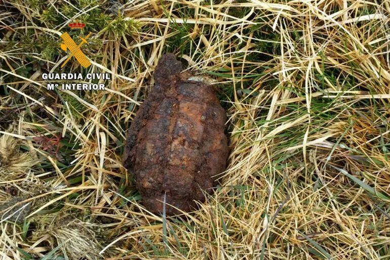 Granada encontrada en El Escudo.