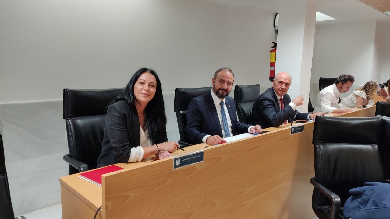 Amparo Ortega, Alejandro Caro, y José Luis Trebolle, concejales de Vox en San Sebastián de los Reyes