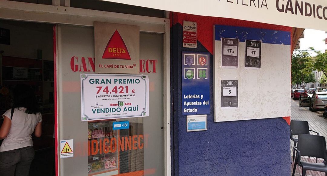 Local en Gandia donde se ha registrado el premio