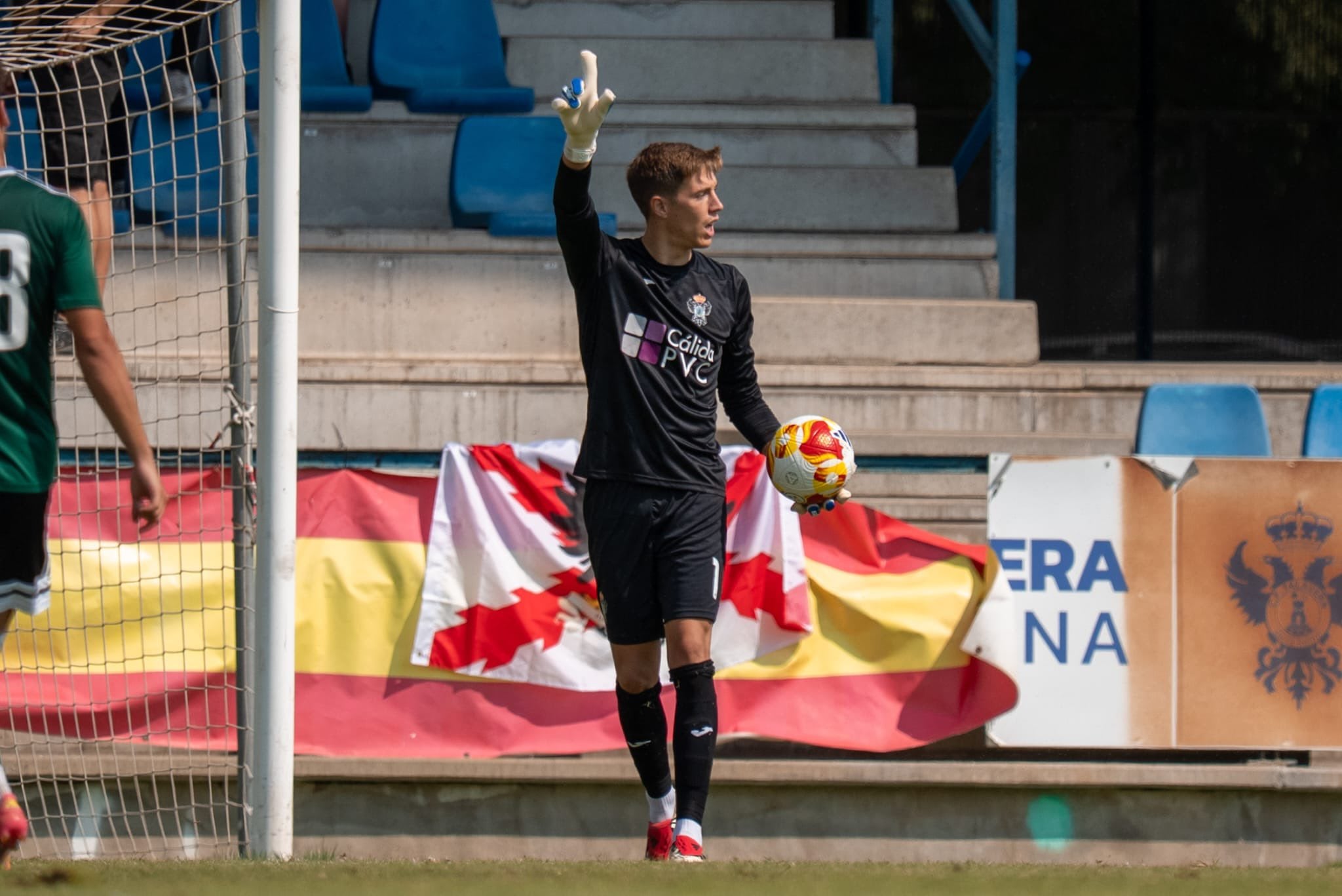 Jaime González, durante el encuentro de pretemporada entre el CF Talavera y el CP Cacereño