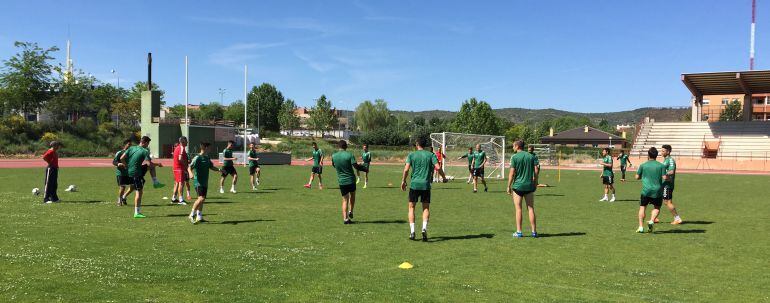 Último entrenamiento del Conquense antes de viajar a Jerez de los Caballeros