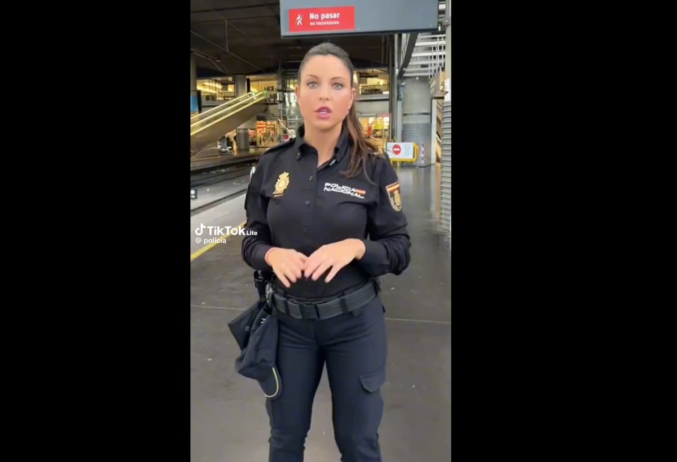 Un vídeo de la Policía Nacional en su cuenta de TikTok.