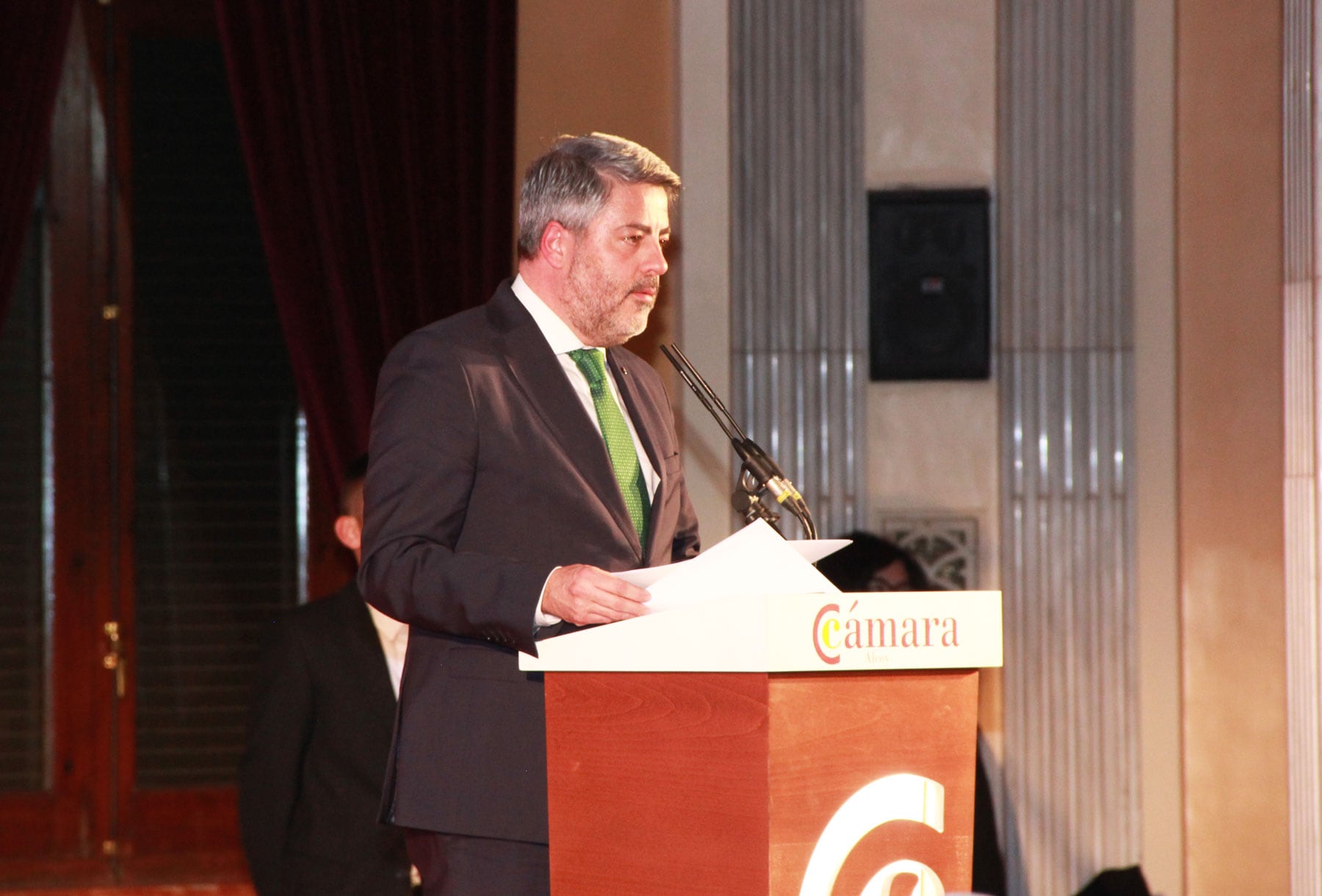 Pablo de Gracia, en la pasada edición de la entrega de Premios de la Cámara de Comercio