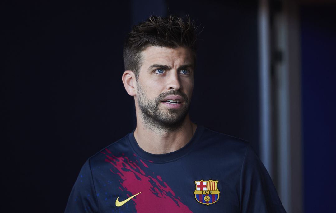 Gerard Piqué, en un entrenamiento con el FC Barcelona