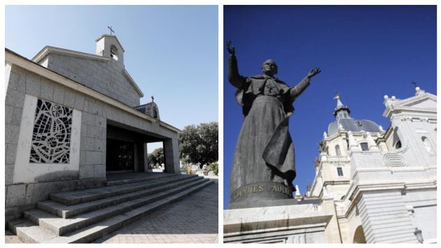 Cementerio de Mingorrubio (i) y catedral de La Almudena (d)