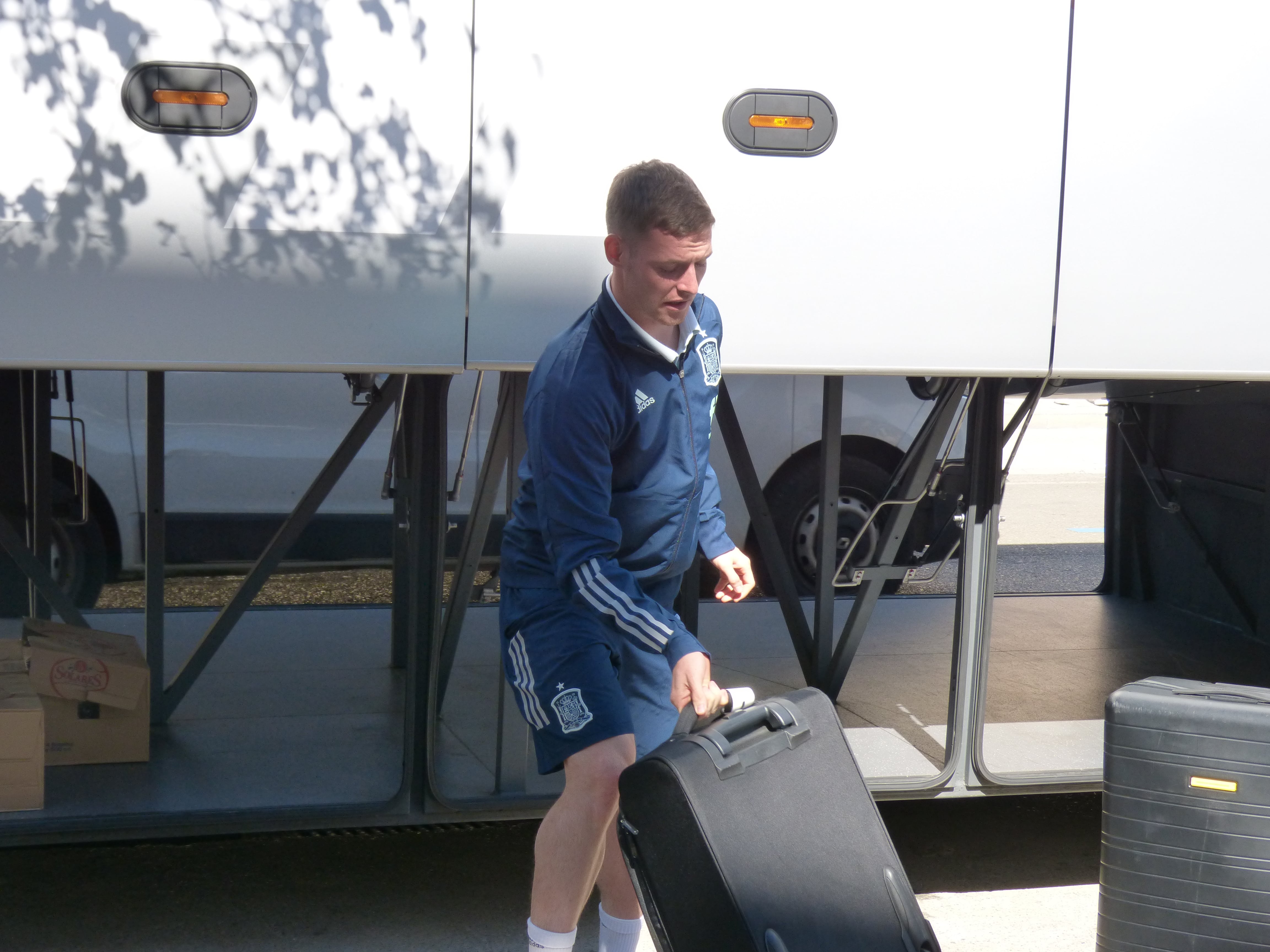 Sergio Gómez ha vuelto a Huesca con la selección sub-21