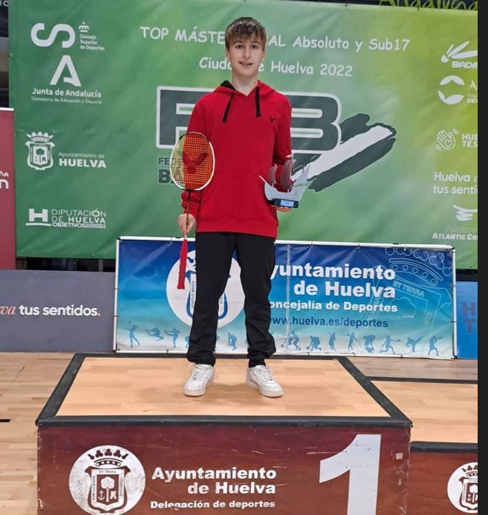 El jugador del Bádminton Huesca Raúl Bergua ha sido el ganador en sub17