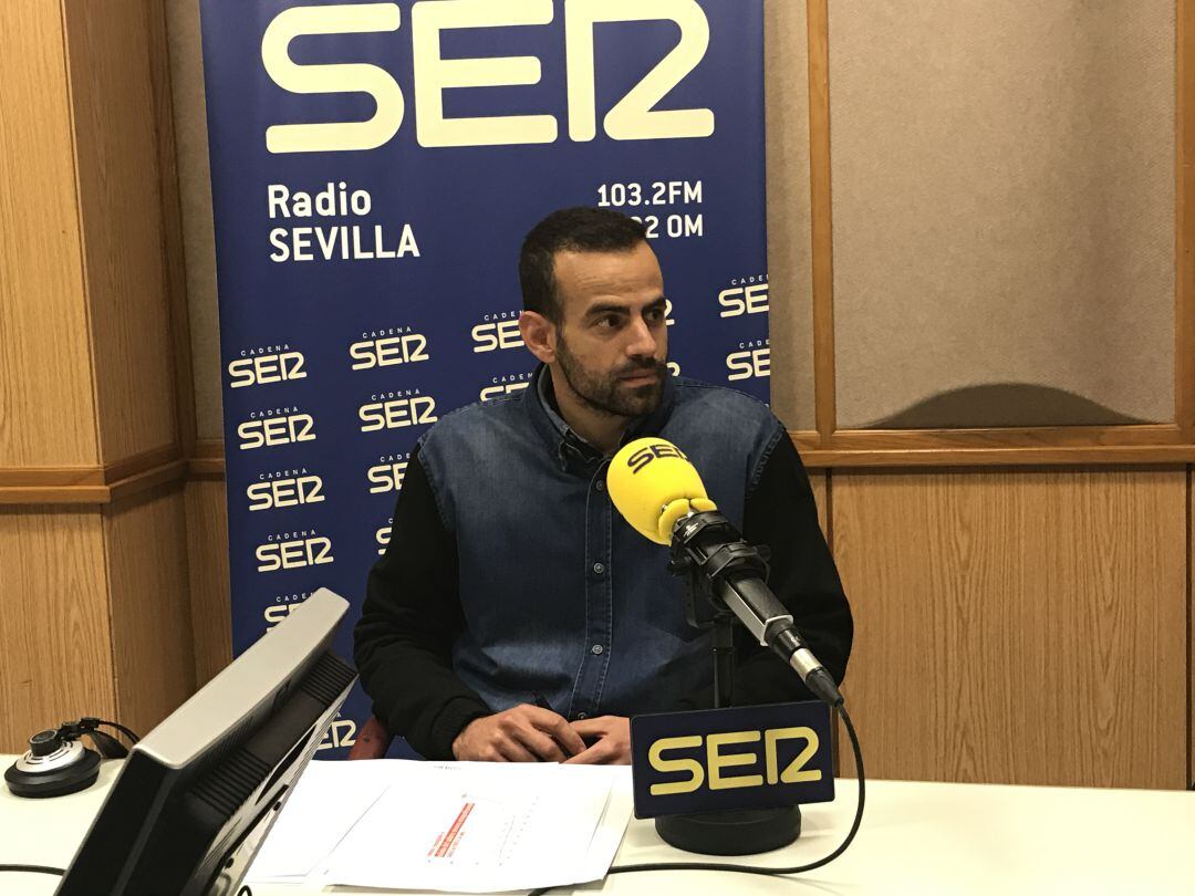 Miguel Ángel Bustamante, durante la entrevista en el programa Hoy por Hoy Sevilla