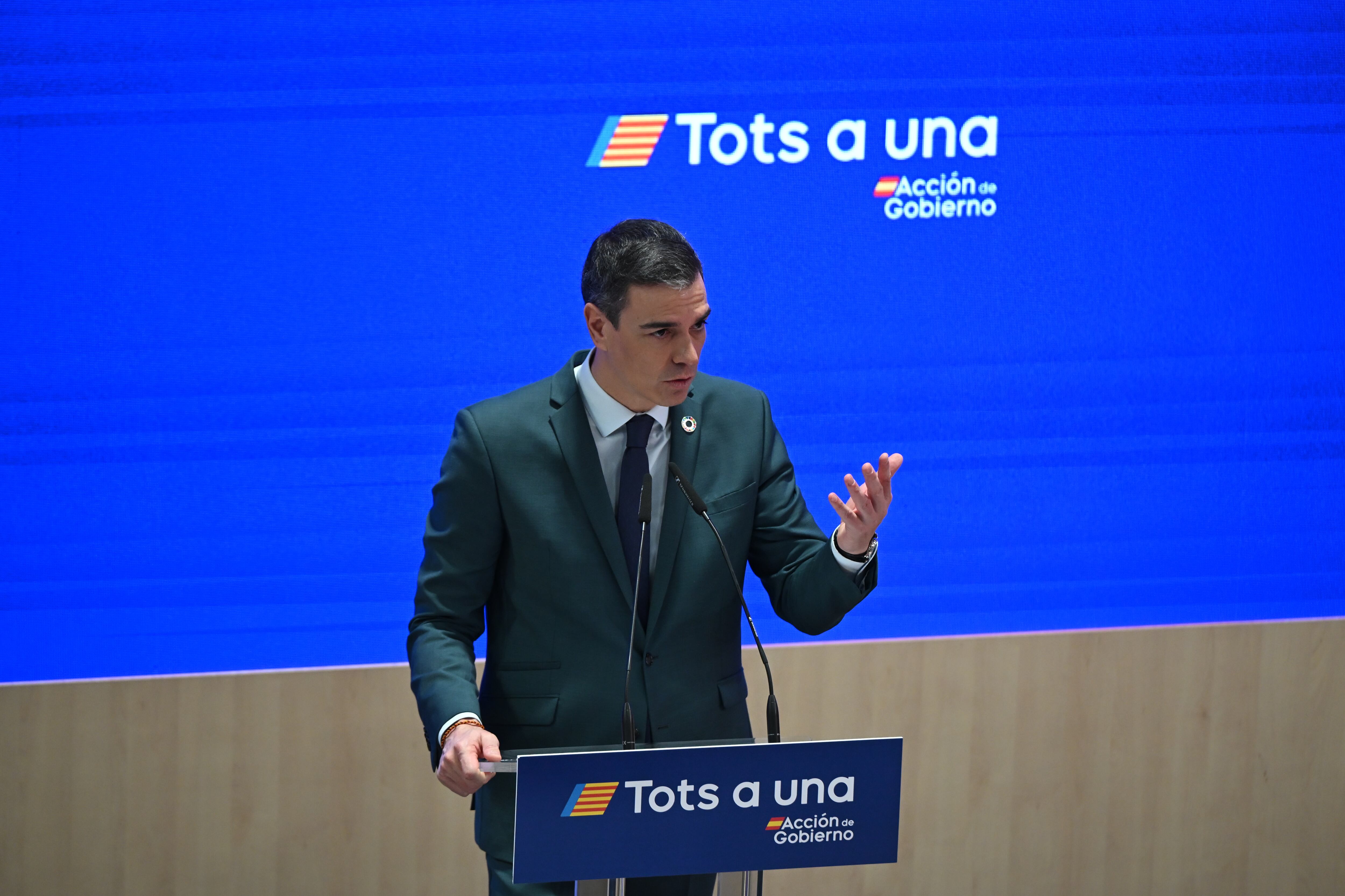 MADRID, 24/01/2025.- El presidente del Gobierno, Pedro Sánchez interviene en el acto &#039;El patrimonio histórico y cultural como motor de la diversificación turística&#039; en el stand de Turespaña de la Feria Internacional de Turismo, Fitur, este viernes. EFE/Fernando Villar
