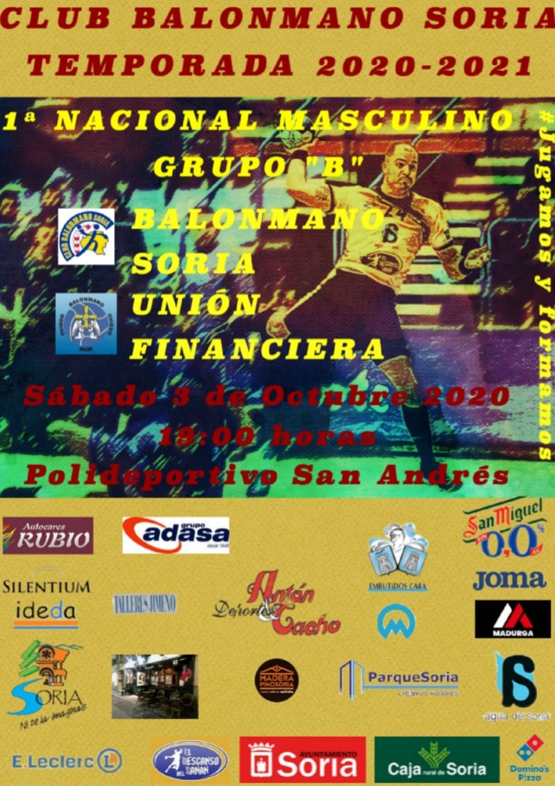 Cartel del partido ante Oviedo.