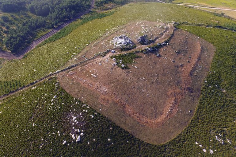 Vista aérea de la zona excavada