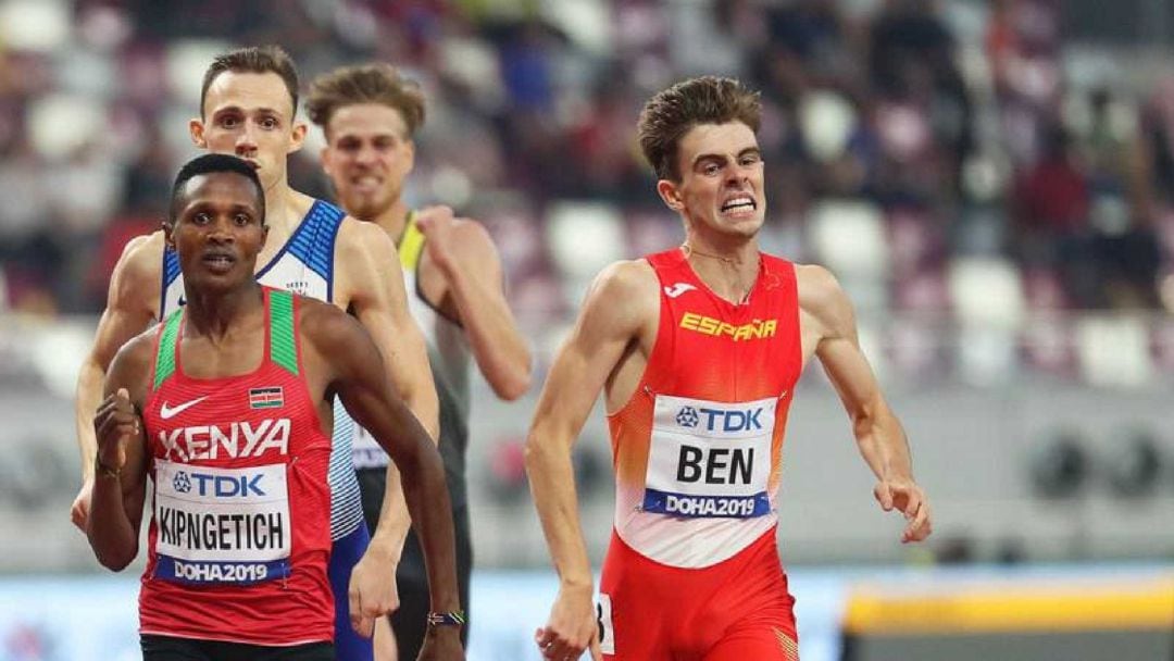 Adrián Ben nunha das serias dos 800 metros en Doha