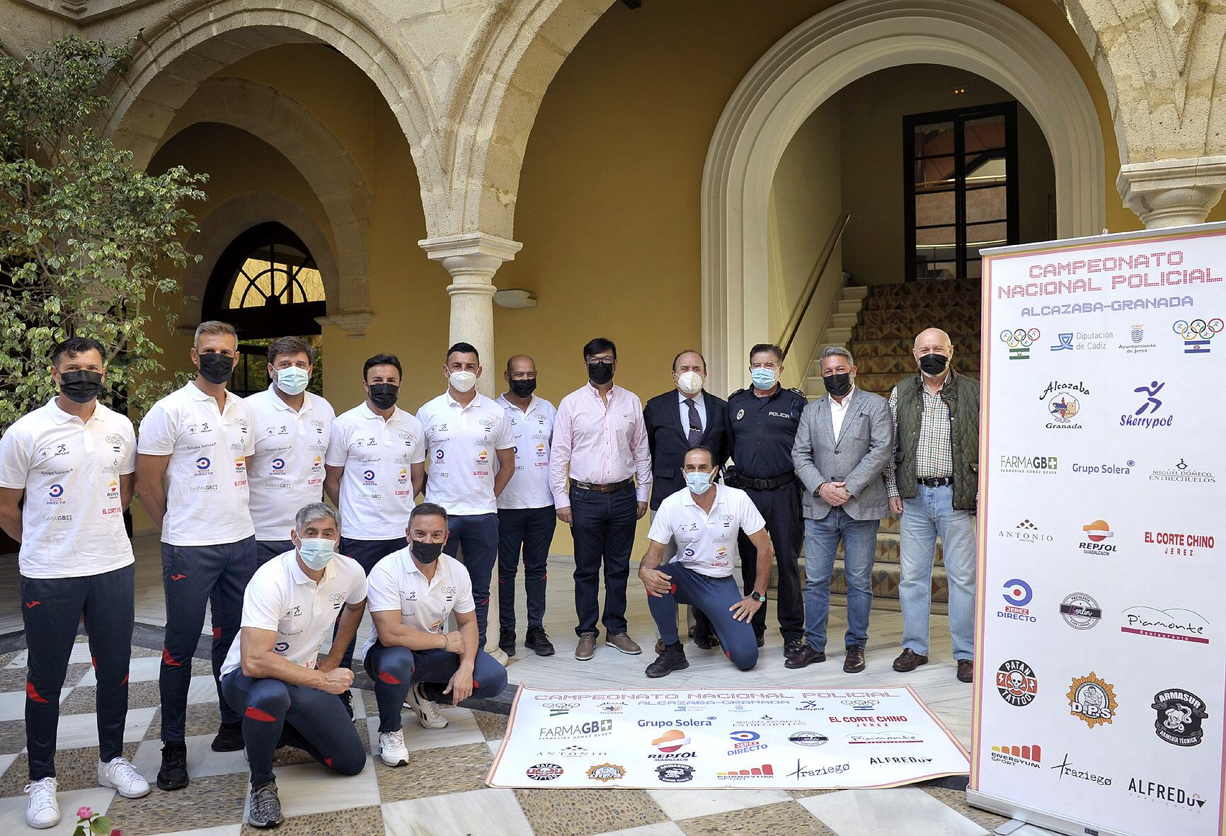 Rubén Pérez durante la recepción en el Ayuntamiento a los deportistas de Sherrypol