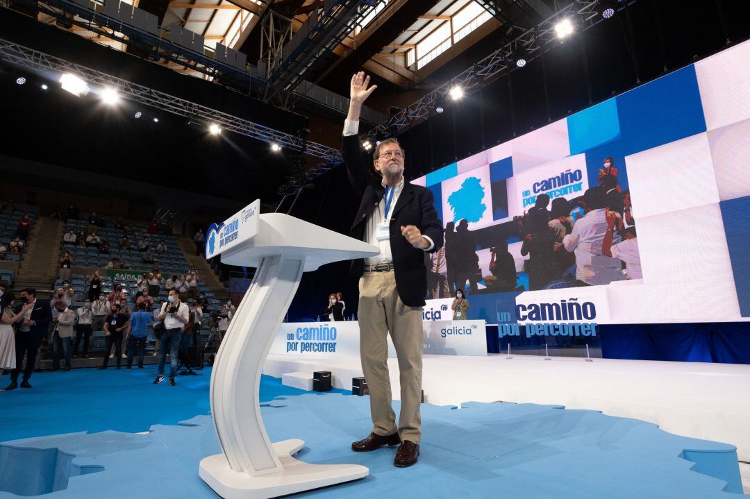 El expresidente del Gobierno Mariano Rajoy, en el 17 Congreso del PP de Galicia, a 17 de julio de 2021, en Santiago de Compostela (Galicia)