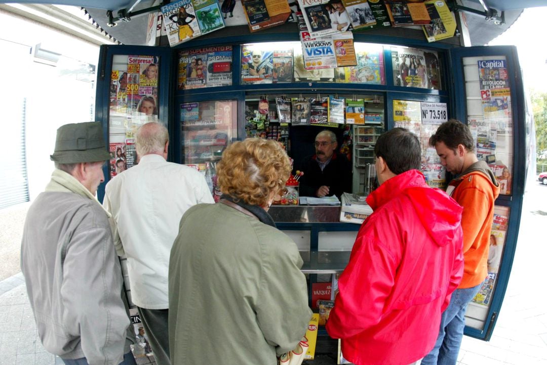 Imagen de archivo de un kiosco en Valladolid