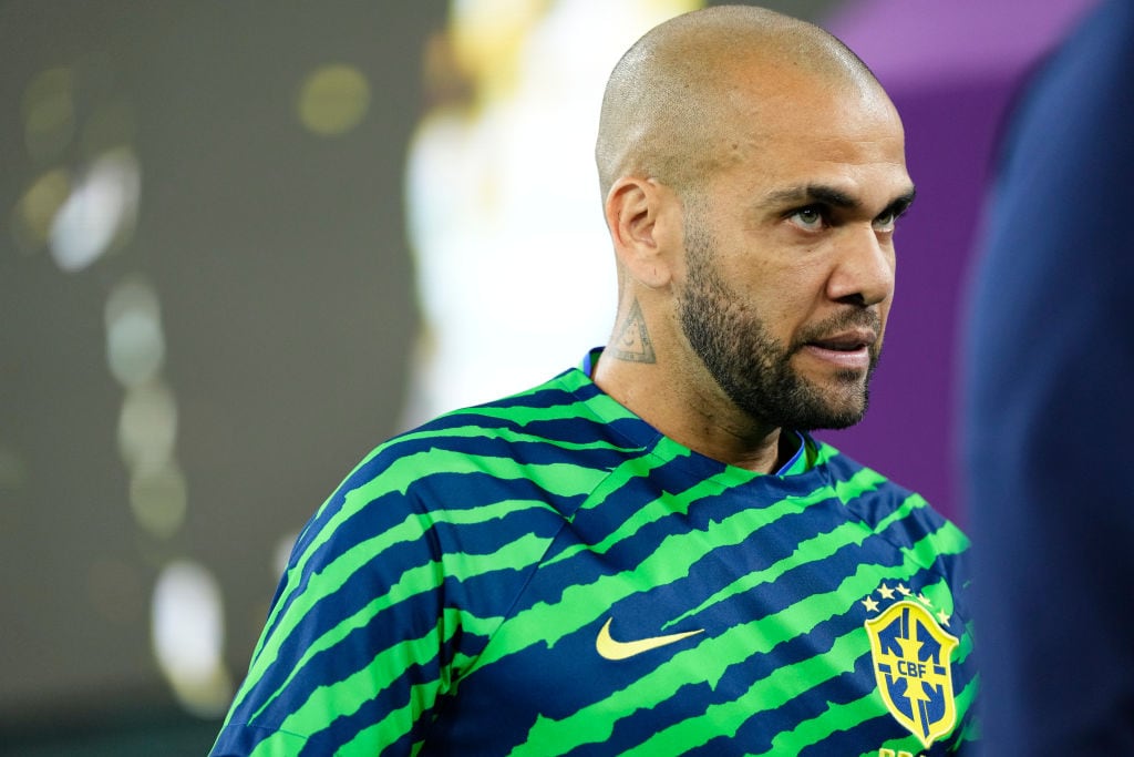 Dani Alves, durante un partido de Brasil.